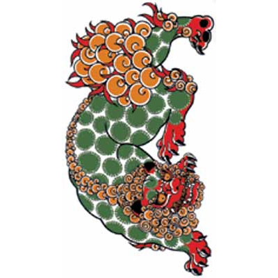 タトゥーシール 唐獅子(小) タトゥーシール 唐獅子(小)