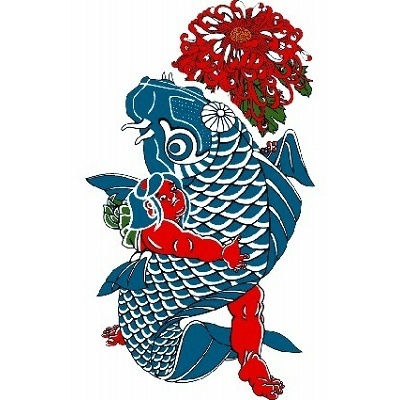 タトゥーシール 鯉と金太郎 タトゥーシール 鯉と金太郎