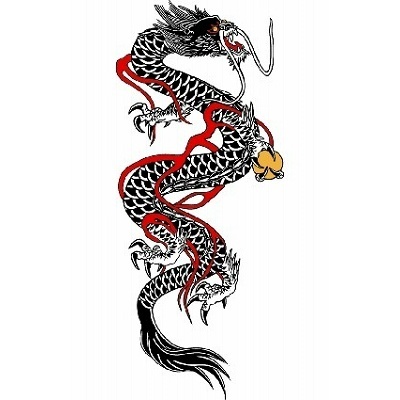 タトゥーシール 黒龍 タトゥーシール 黒龍