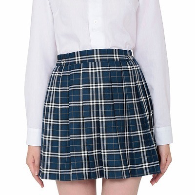 鉄板スタイルチェックスカート ブルー 鉄板スタイルチェックスカート ブルー