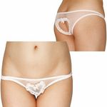 ハートポケット付きOバックシースルーショーツ ホワイト(ローター) ハートポケット付きOバックシースルーショーツ ホワイト(ローター)